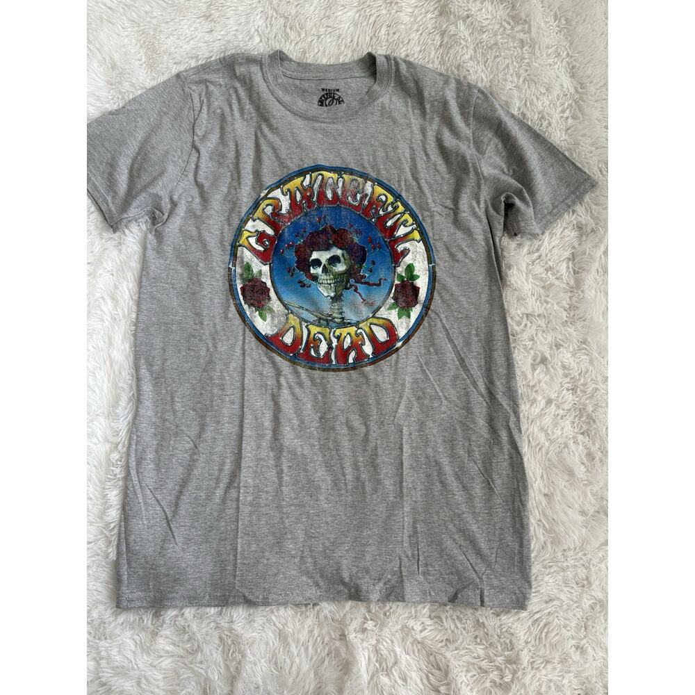 Grateful Dead Bertha Skull & roses Adult M Gray Logo Tee. Exc. Cond, Classic